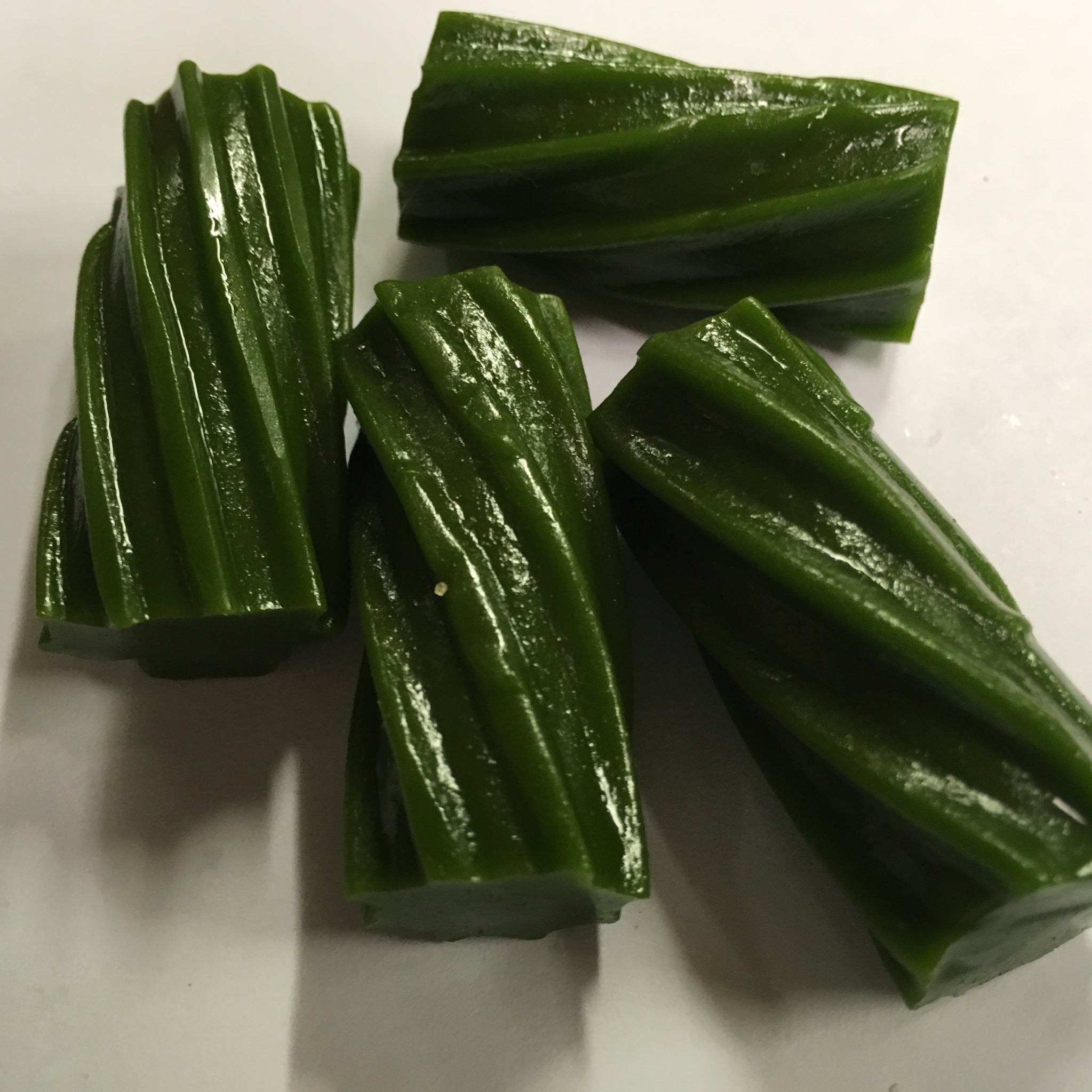 Green apple twists of licorice