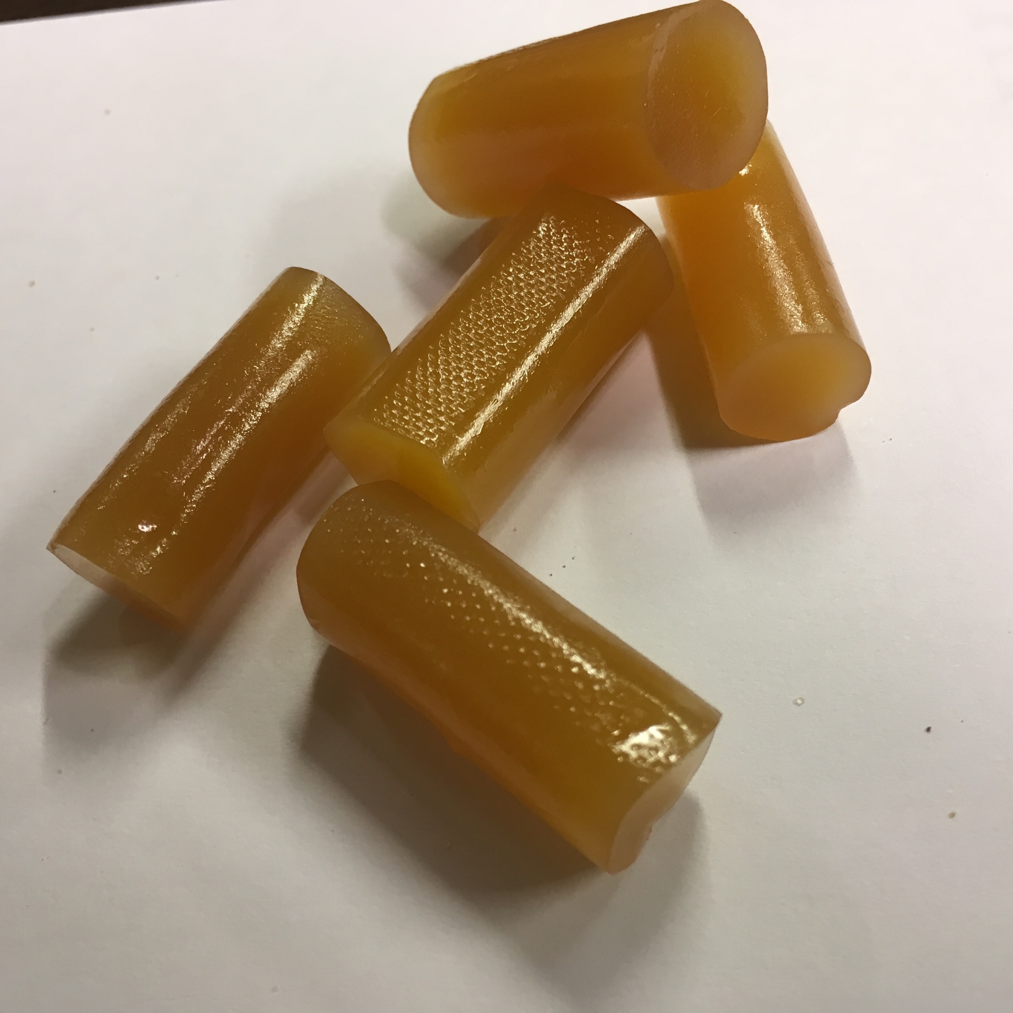 Mango flavored licorice logs