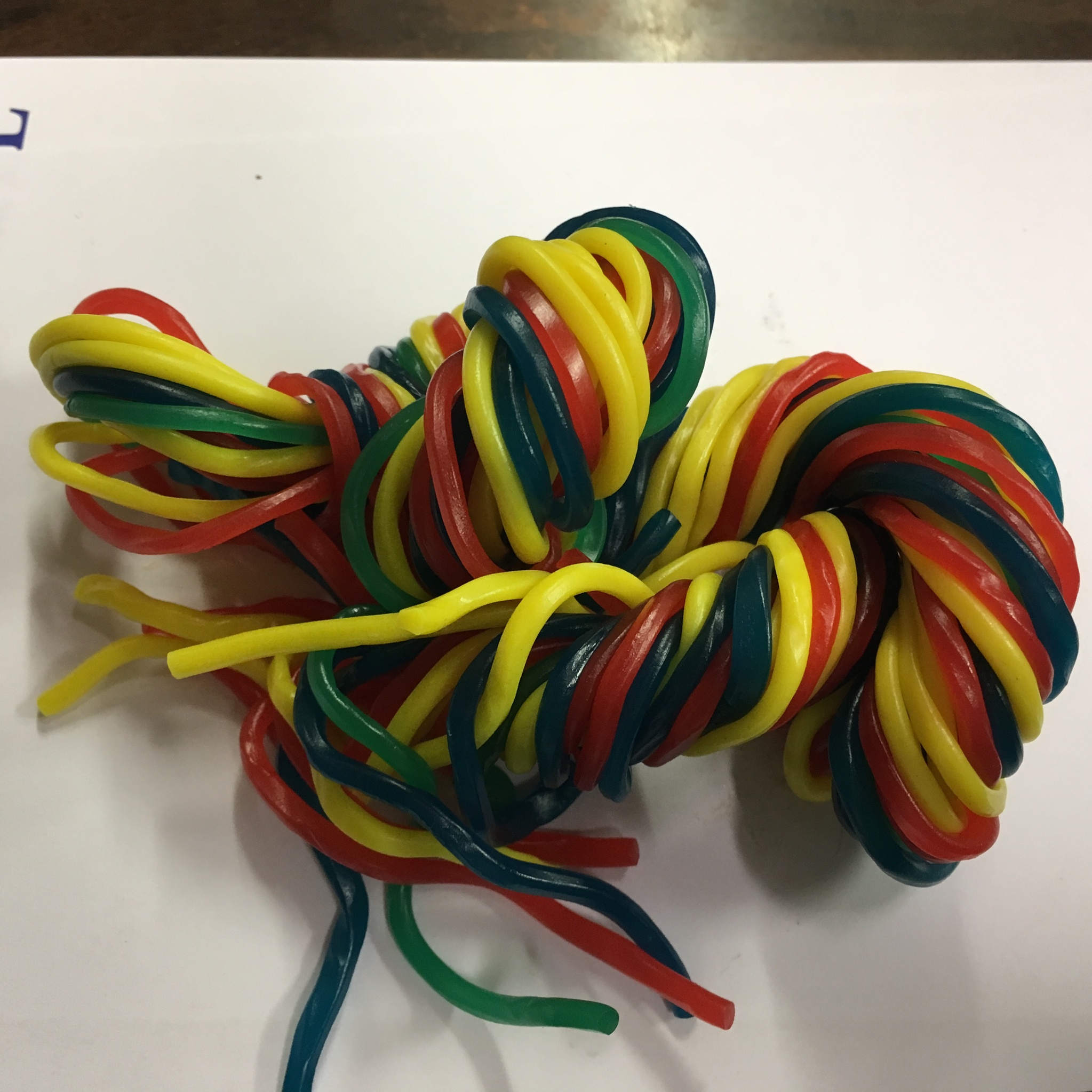 Rainbow ropes of licorice